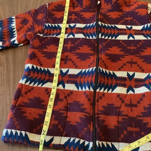 Vintage-Inspired Hooded Knit Jacket – Southwest Aztec Pattern (Medium) - Picture 7 of 10